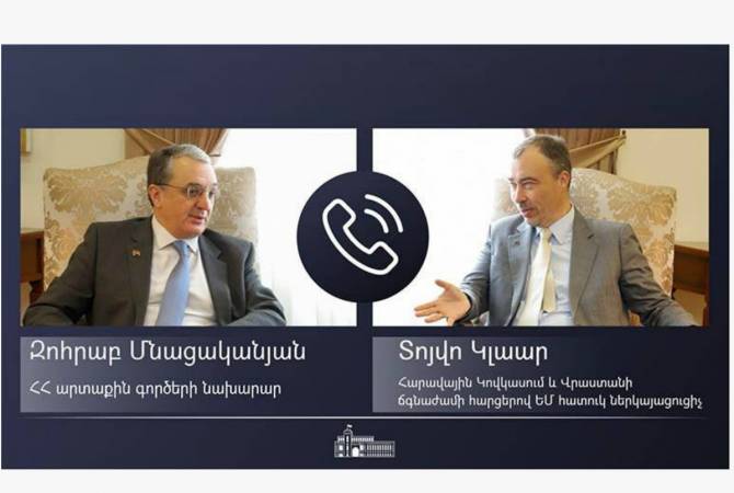 Глава МИД Армении и специальный представитель ЕС по вопросам Южного Кавказа обсудили выборы в Арцахе 
