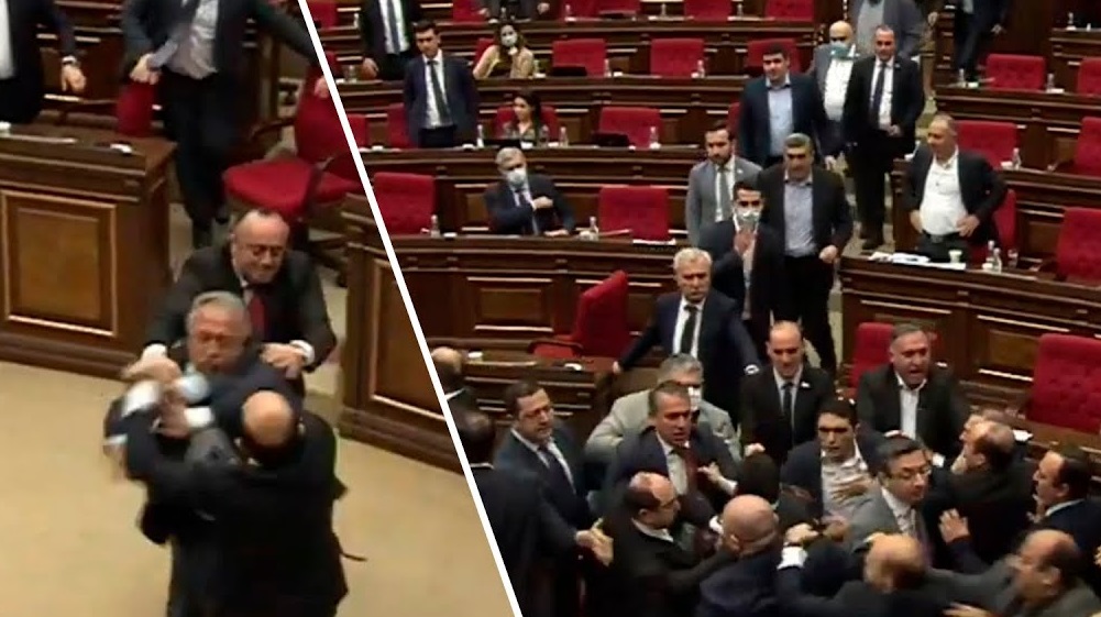 Заседание парламента Армении прервано из-за драки депутатов 