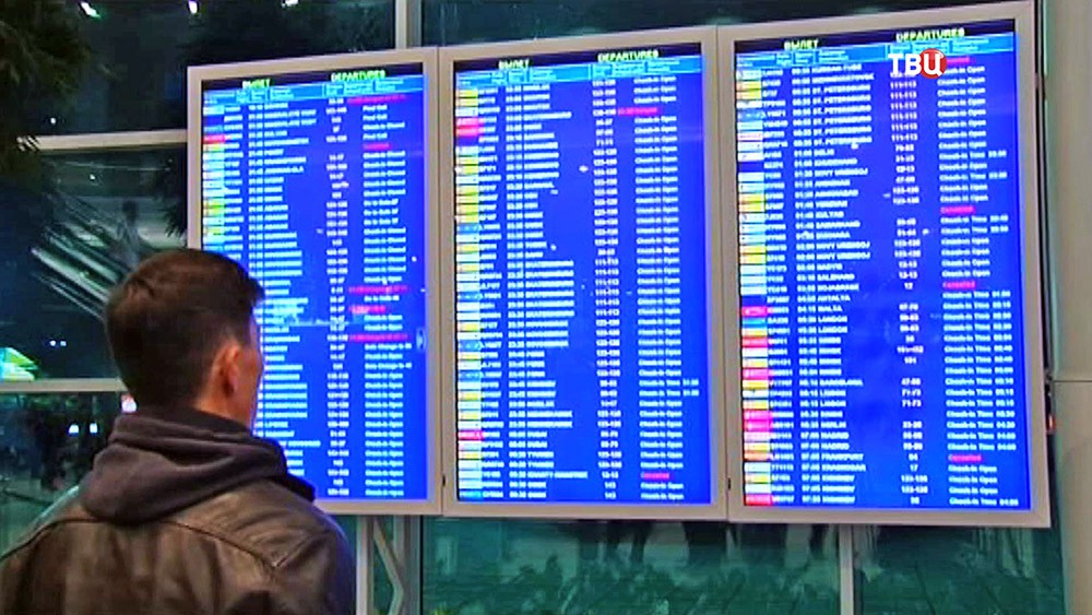 В аэропортах Москвы произошла массовая отмена и задержка рейсов 