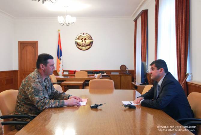 И.о. командующего АО Арцаха представил президенту страны оперативную ситуацию на передовой 