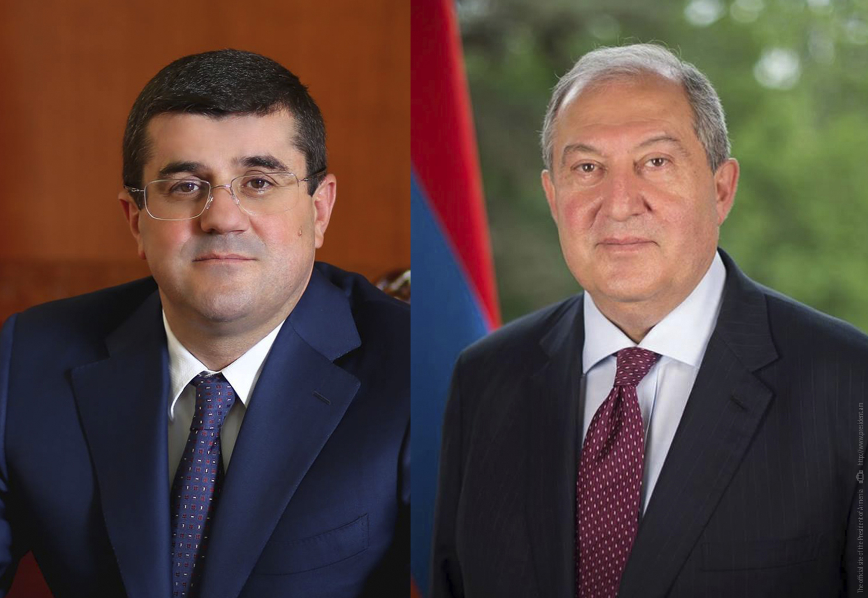Президент Армении поздравил Араика Арутюняна с вступлением в должность президента Арцаха 