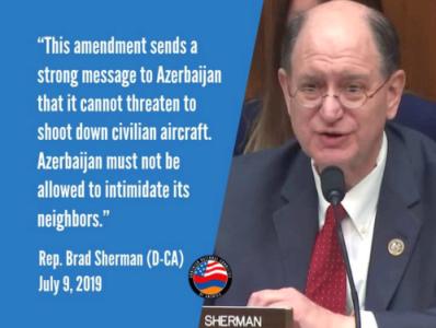 Палата представителей США одобрила инициативу конгрессмена Шермана о запрете продажи оружия Азербайджану 