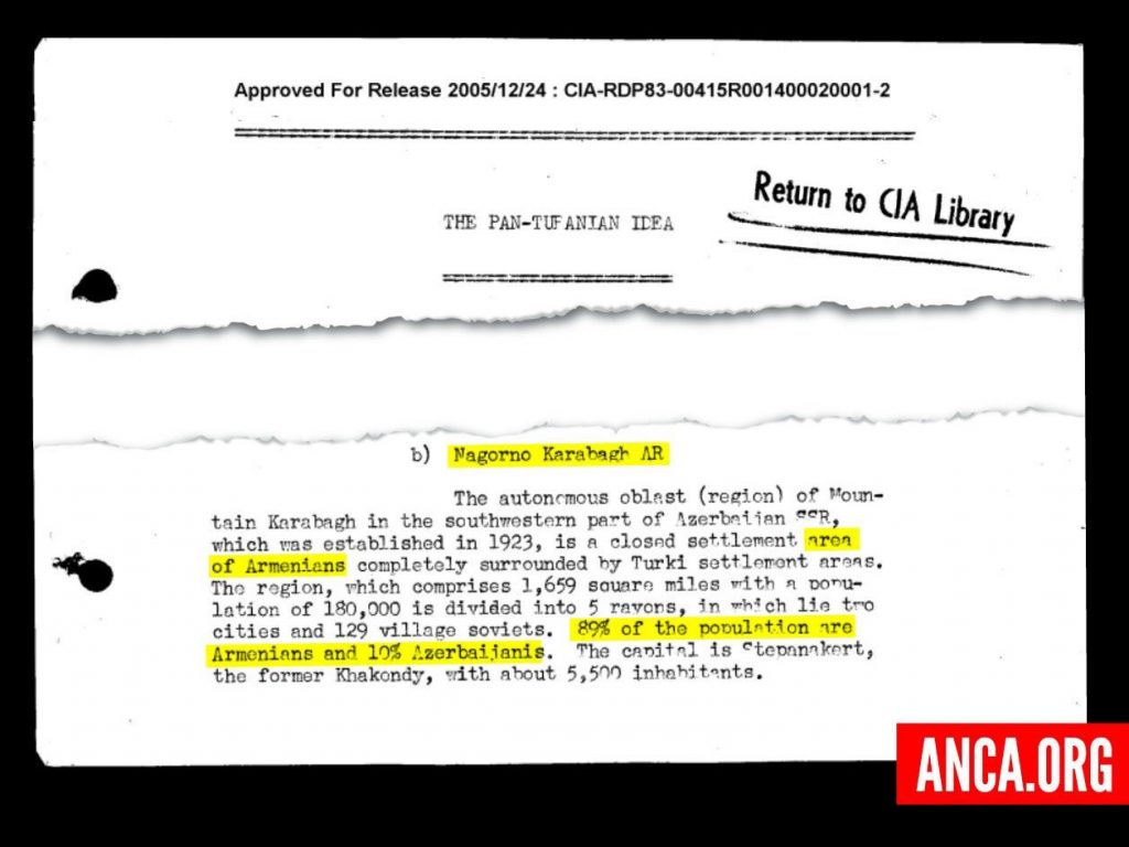 Опубликованы рассекреченные документы ЦРУ о принадлежности Арцаха Армении 