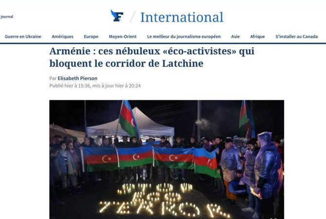 Le Figaro: непонятные «экоактивисты», перекрывшие Лачинский коридор 