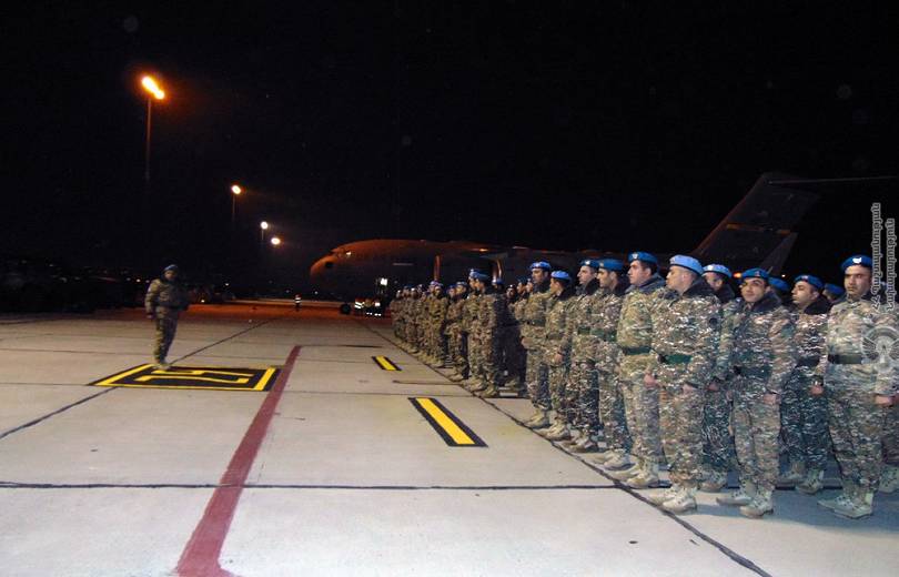 Военнослужащие, осуществлявшие миротворческую миссию в Афганистане, вернулись в Армению 
