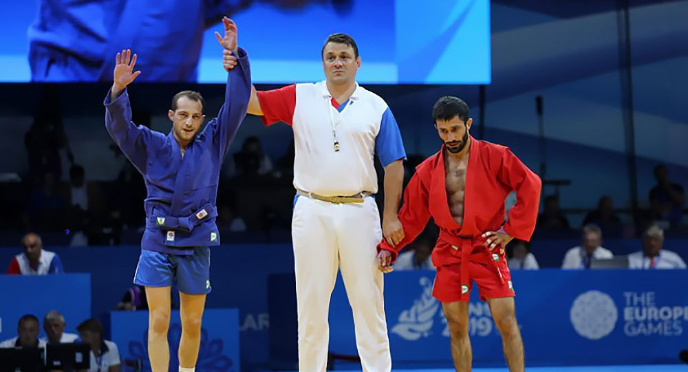Армянский самбист разгромил азербайджанца и взял золото Европейских игр 