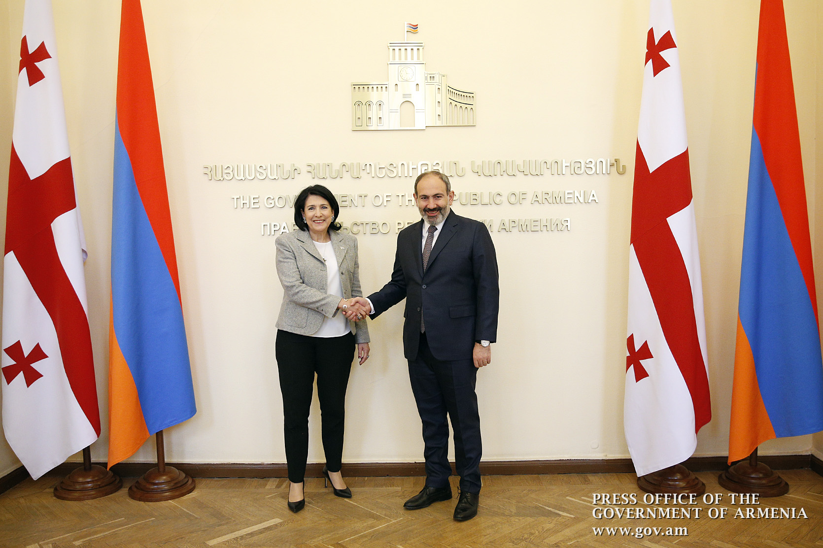 Премьер-министр Никол Пашинян сегодня встретился с президентом Грузии Саломе Зурабишвили 