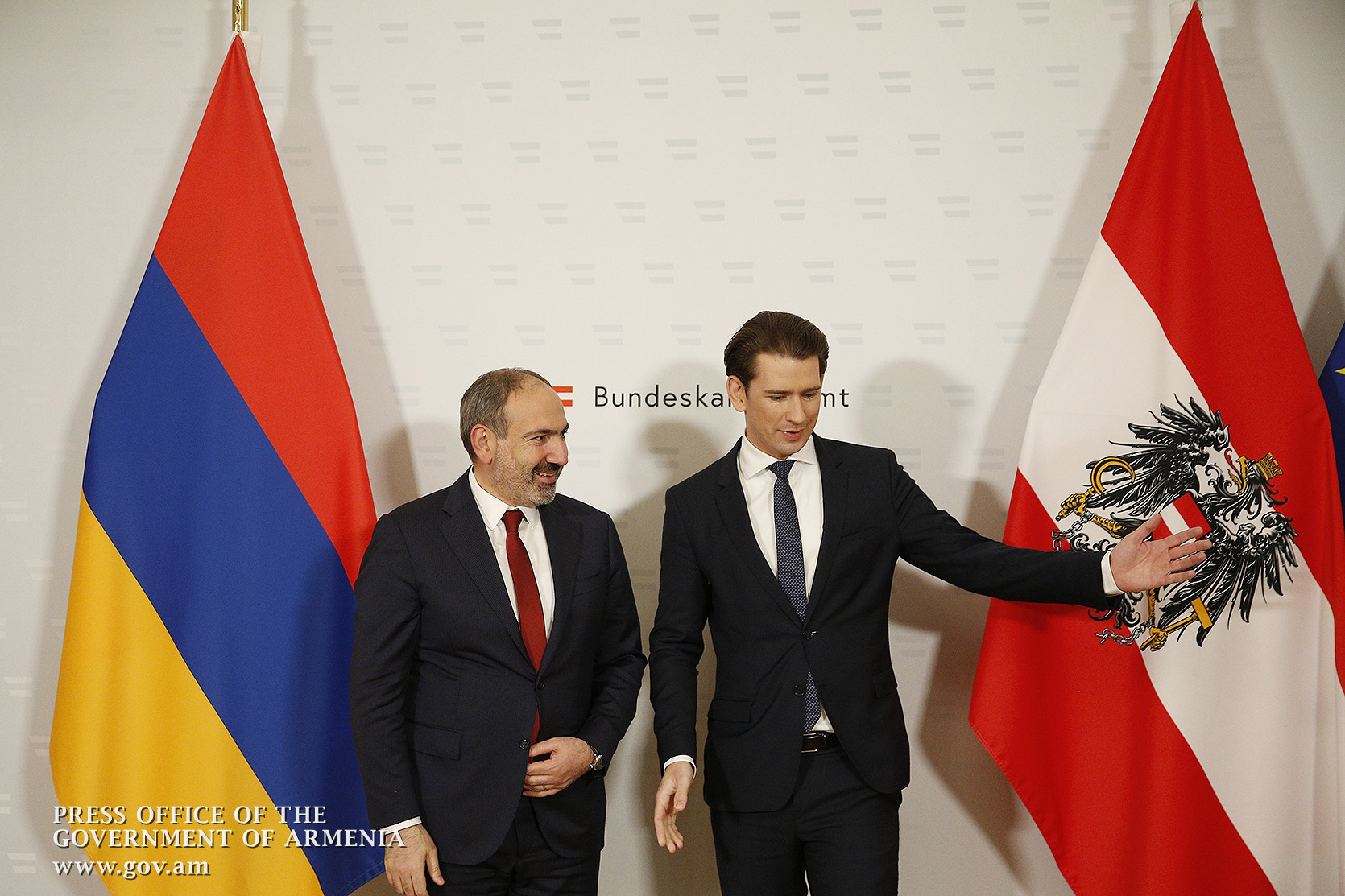Никол Пашинян и Себастьян Курц обсудили перспективы развития армяно-австрийских отношений 