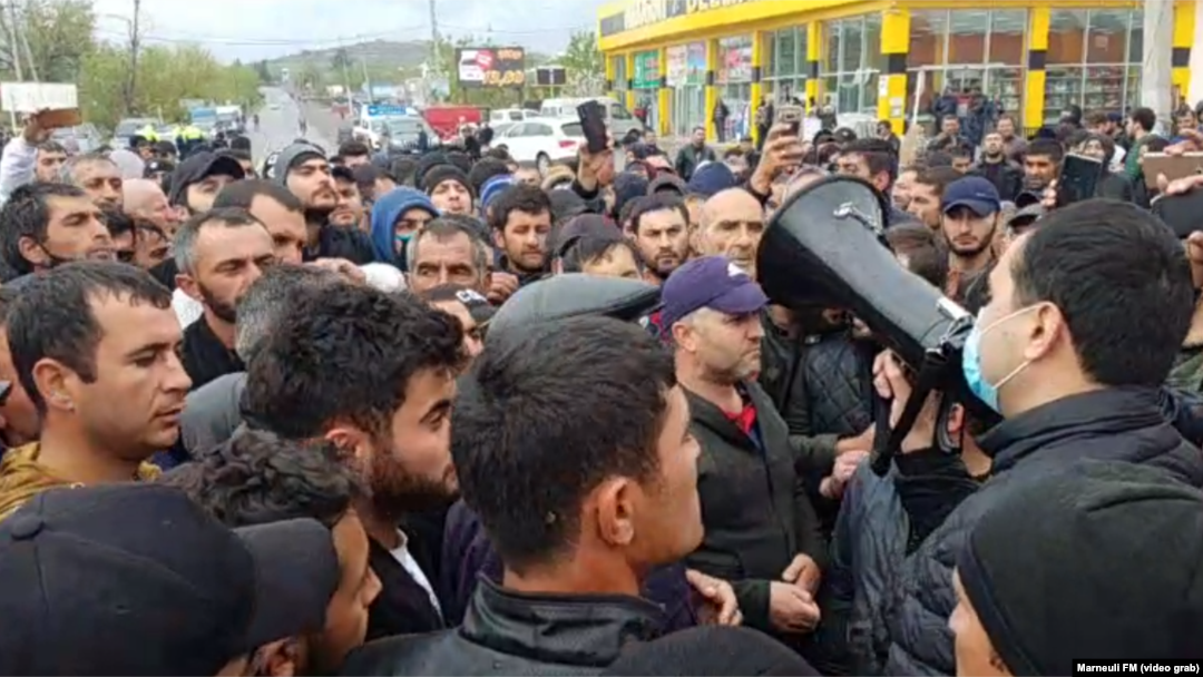 Азербайджанцы Грузии вышли на протест 