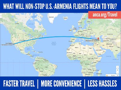 Армяне США призывают власти страны содействовать запуску прямых рейсов в Армению 