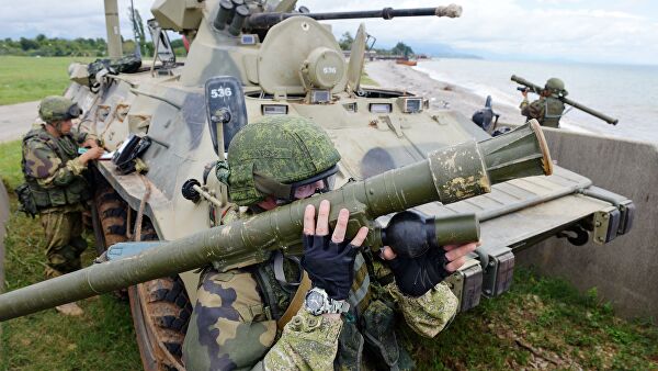 Учения российских войск в Абхазии 