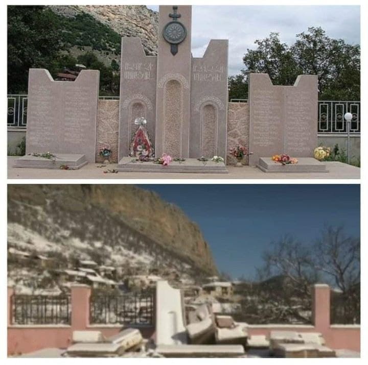 Алиев возрождает фашизм. Разрушение памятника мемориала героям Великой Отечественной войны в Шуши - тому подтверждение 