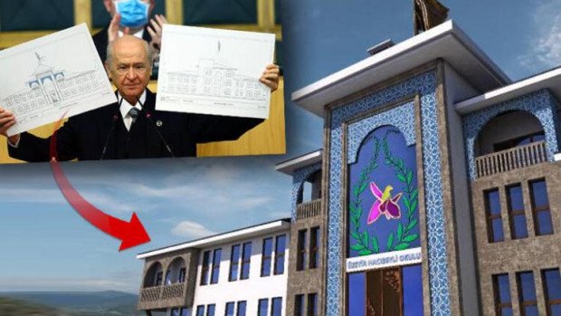 Турецкие «Серые волки» представили эскиз своей школы, которая будет построена в оккупированном Шуши 
