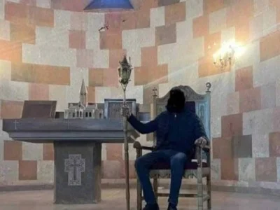 Очередной случай вандализма азербайджанцев в Степанакерте, на этот раз в церкви «Аствацамор Сурб Овану»  