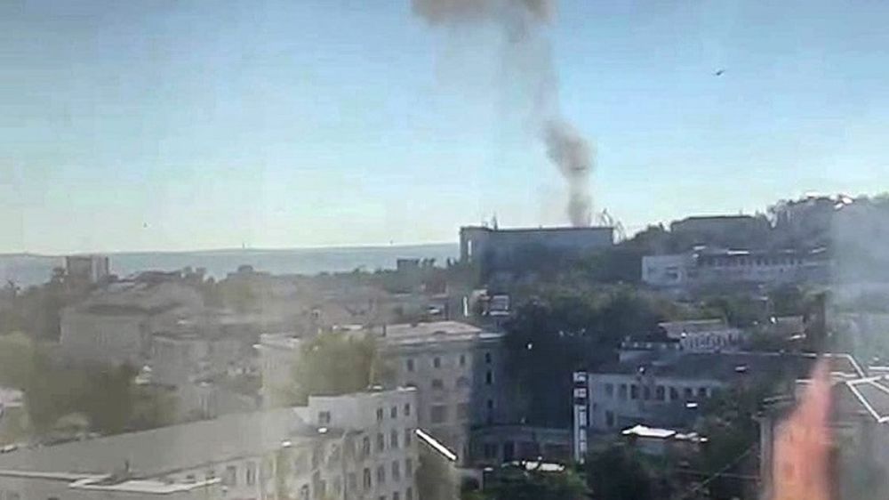 В Севастополе беспилотник упал на крышу штаба Черноморского флота 