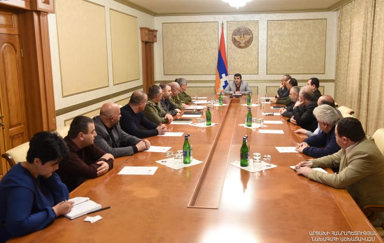 Состоялось очередное заседание Совета безопасности под председательством президента Арцаха Араика Арутюняна 