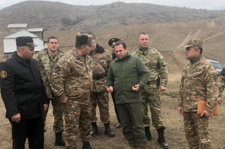 Давид Тоноян посетил сегодня северо-восточную границу Армении 
