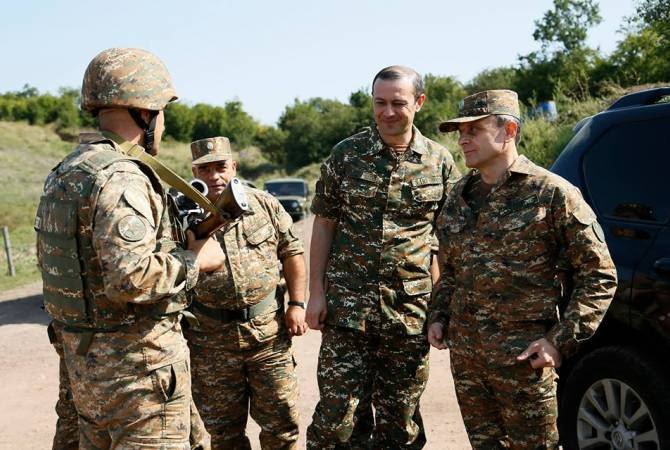 Секретарь Совета безопасности и начальник полиции в Тавушском марзе ознакомились с ходом службы служащих внутренних войск 