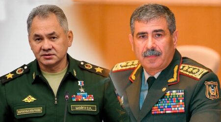 Состоялся телефонный разговор Министра обороны РФ Шойгу с азербайджанским коллегой Гасановым 