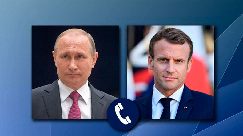 Пресс-служба Кремля: Путин и Макрон обсудили карабахское урегулирование и итоги трехсторонней встречи в Сочи 