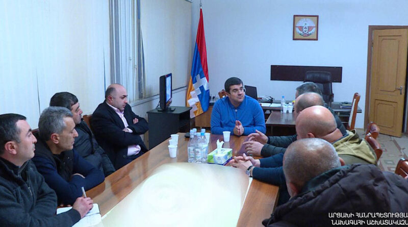 Президент Нагорного Карабаха Араик Арутюнян посетил общины Храморт и Хнапат Аскеранского района 