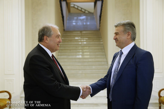 Президент Армении назначил Карена Карапетян на должность первого вице-премьера 