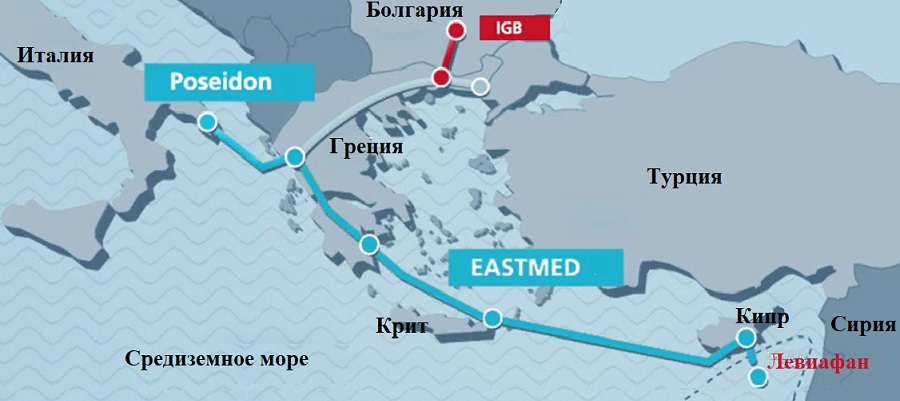 Израиль, Кипр и Греция будут строить газопровод вопреки Турции 