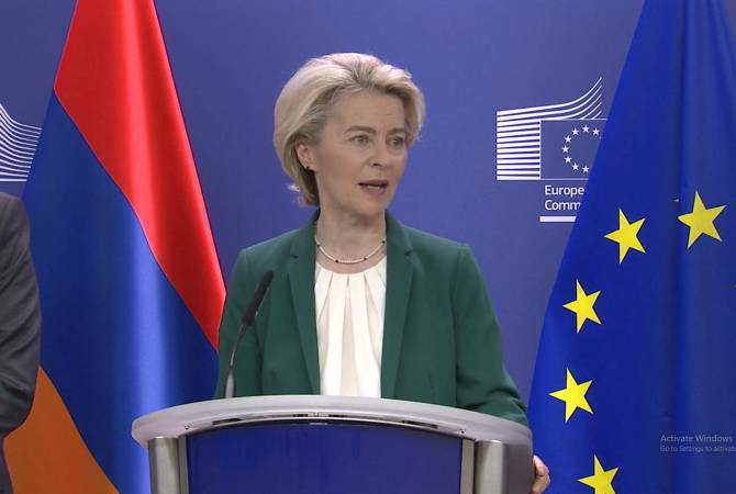 Урсула фон дер Ляйен: ЕС будет инвестировать в инфраструктурные проекты Армении 